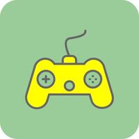 Console Filled Yellow Icon vector