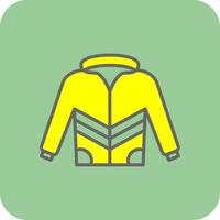 Coat Filled Yellow Icon vector