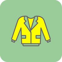 Coat Filled Yellow Icon vector