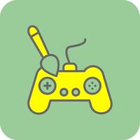 controlador lleno amarillo icono vector