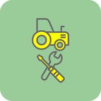 Machines Maintenance Filled Yellow Icon vector