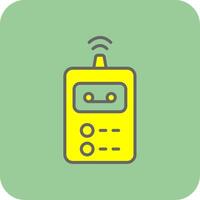 Recorder Filled Yellow Icon vector