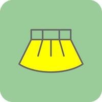 Skirt Filled Yellow Icon vector