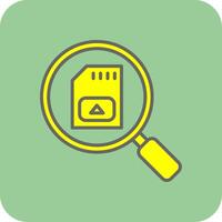 Sd Card Filled Yellow Icon vector