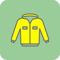 Jacket Filled Yellow Icon vector