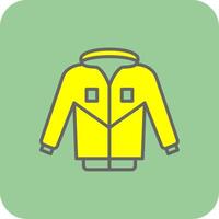 Jacket Filled Yellow Icon vector