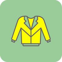 Coat Filled Yellow Icon vector