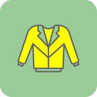 Coat Filled Yellow Icon vector