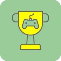 Trophy Filled Yellow Icon vector