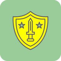 Shield Filled Yellow Icon vector