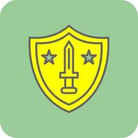 Shield Filled Yellow Icon vector