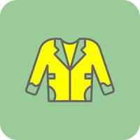 Coat Filled Yellow Icon vector