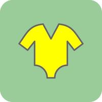 Bodysuit Filled Yellow Icon vector