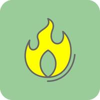 Burn Filled Yellow Icon vector