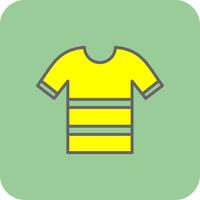 camisa lleno amarillo icono vector