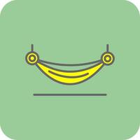 Hammock Filled Yellow Icon vector