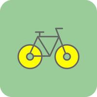 bicicleta lleno amarillo icono vector