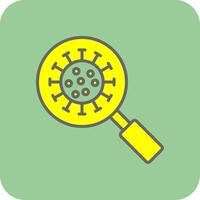 Search Infaction Filled Yellow Icon vector