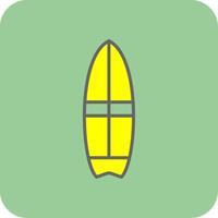 Surfer Filled Yellow Icon vector