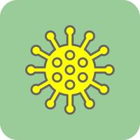 virus lleno amarillo icono vector