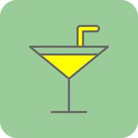Welcome Drink Filled Yellow Icon vector