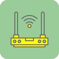 Router Filled Yellow Icon vector