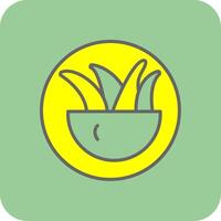 Air Planting Filled Yellow Icon vector