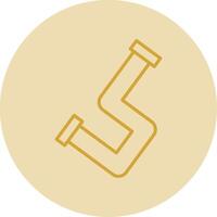 PipeLine Yellow Circle Line Yellow Circle Icon vector