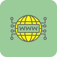 Internet Filled Yellow Icon vector