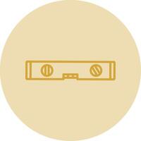 Level Tools Line Yellow Circle Icon vector