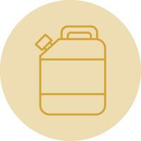 Jerry Can Line Yellow Circle Icon vector