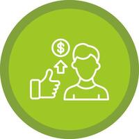 Brainstorming Line Multi Circle Icon vector