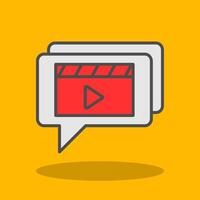Conversation Filled Shadow Icon vector