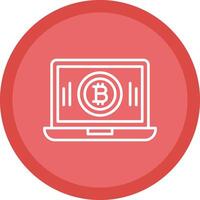 Bitcoin Mining Line Multi Circle Icon vector