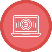 Bitcoin Mining Line Multi Circle Icon vector