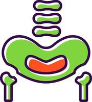 Pelvic Bone filled Design Icon vector