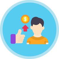 Brainstorming Flat Multi Circle Icon vector