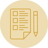 Brefing Line Yellow Circle Icon vector