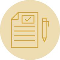 Planning Line Yellow Circle Icon vector