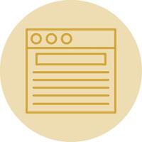 Web Line Yellow Circle Icon vector