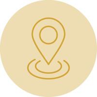 Place Line Yellow Circle Icon vector