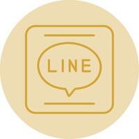 APP Line Yellow Circle Icon vector