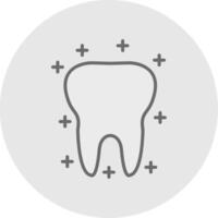 Tooth Line Filled Light Icon vector