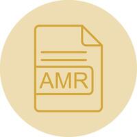 AMR File Format Line Yellow Circle Icon vector