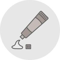 Tooth Paste Line Filled Light Icon vector