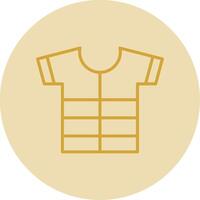 Shirt Line Yellow Circle Icon vector