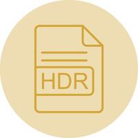 HDR File Format Line Yellow Circle Icon vector