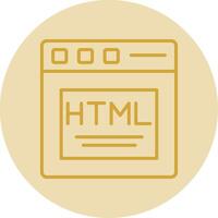 Html Line Yellow Circle Icon vector