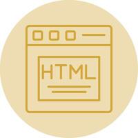 Html Line Yellow Circle Icon vector