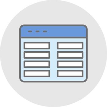 Web Programming Line Filled Light Icon vector